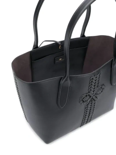 Shop Anya Hindmarch The Neeson Shopper Tote In Black