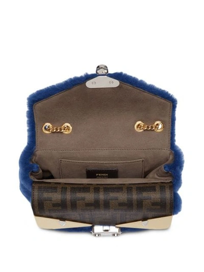 Shop Fendi Small Bag Bug Shoulder Bag In Blue