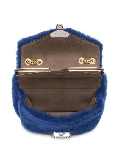 Shop Fendi Small Bag Bug Shoulder Bag In Blue