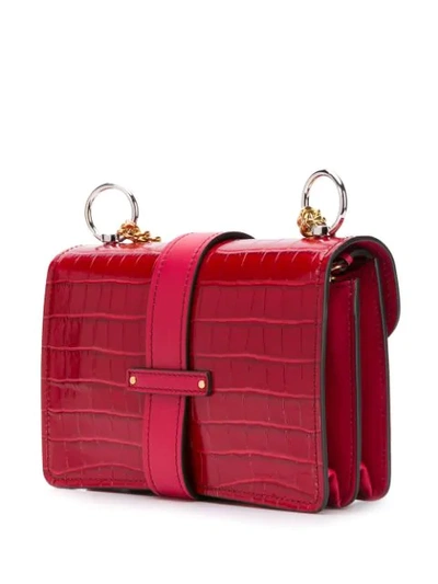 Shop Chloé Padlock Shoulder Bag In Red