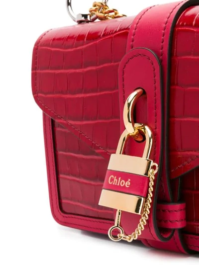 Shop Chloé Padlock Shoulder Bag In Red