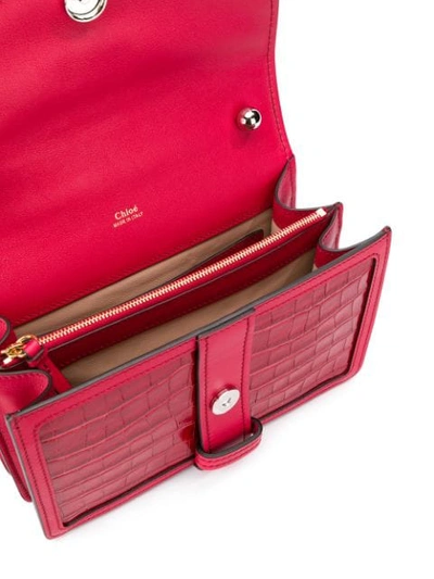 Shop Chloé Padlock Shoulder Bag In Red