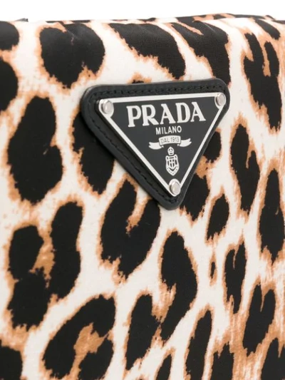 Shop Prada Leopard Print Crossbody Bag In F0304 Avorio