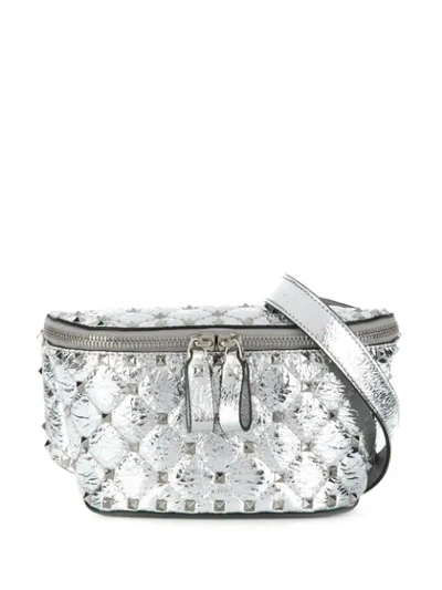 Shop Valentino Garavani Rockstud Spike Belt Bag In Metallic