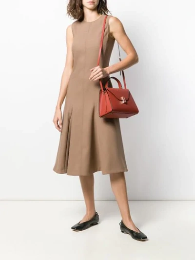 Valextra Iside Cross Body Bag In Orange
