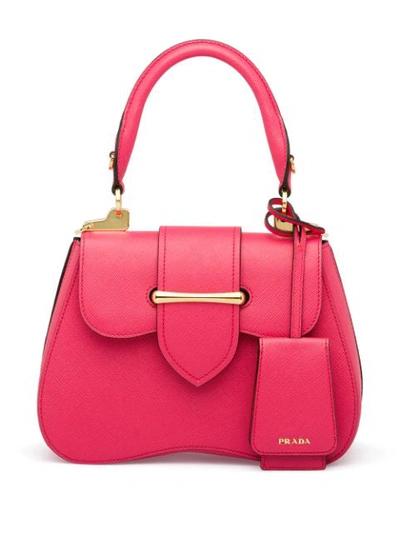 Shop Prada Sidonie Saffiano Leather Bag In Pink