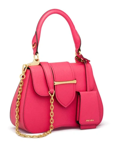Shop Prada Sidonie Saffiano Leather Bag In Pink