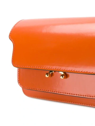 Shop Marni Orange Trunk Mini Shoulder Bag In Yellow