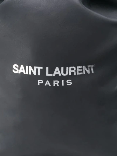 Shop Saint Laurent Teddy Pouch Bag In Grey