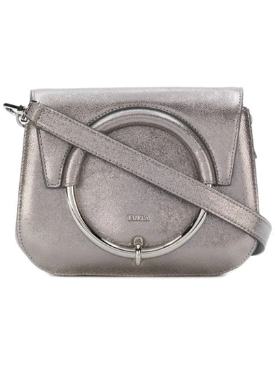 Shop Furla Margherita Crossbody Bag - Grey