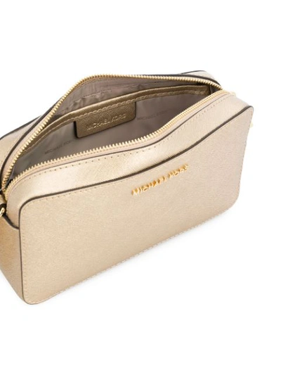 Shop Michael Kors Michael  Jet Set Shoulder Bag - Metallic
