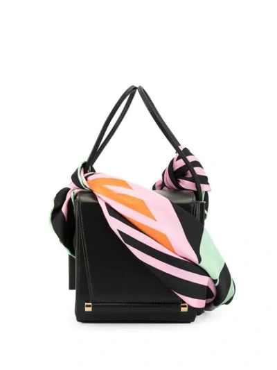 Shop Roksanda Box Scarf-strap Bag In Black