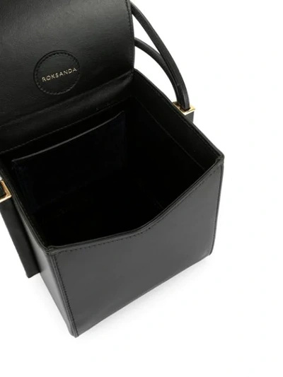 Shop Roksanda Box Scarf-strap Bag In Black