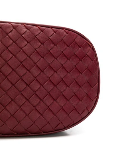 Shop Bottega Veneta Intrecciato Weave Belt Bag In Red