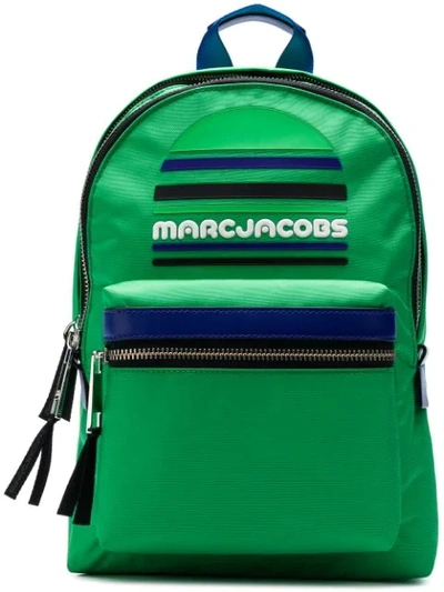 Shop Marc Jacobs Logo Zipped Backpack - Green