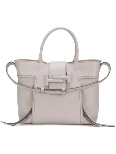 Shop Tod's Double T Tote Bag - Grey