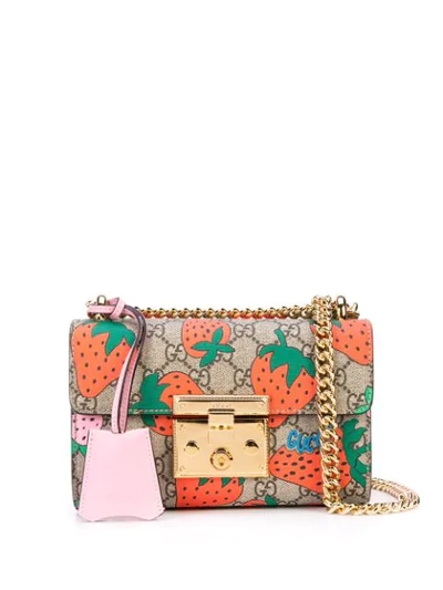 Shop Gucci Padlock Gg Shoulder Bag In Pink