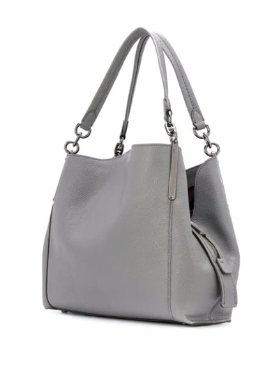 Shop Coach Medium Soft Tote Bag In Grey