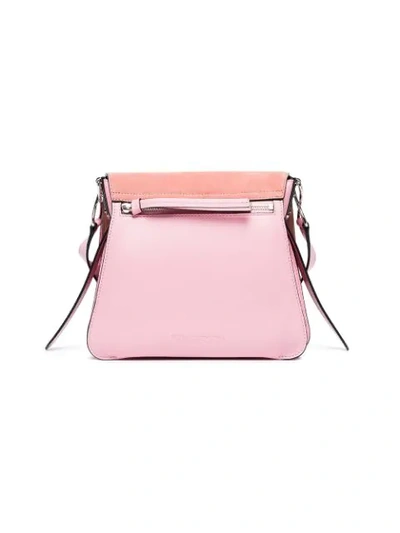 Shop Jw Anderson Pink Disc Suede And Leather Cross Body Bag