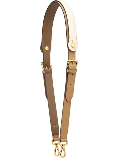 Shop Fendi Strap You Bag Strap In Neutrals