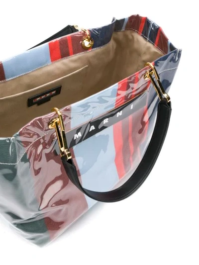 Shop Marni Glossy Grip Tote Bag In Multicolour
