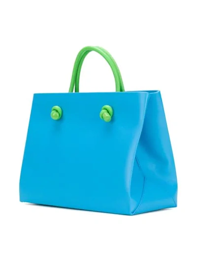 Shop Alberta Ferretti Small Tuesday Tote In Blue