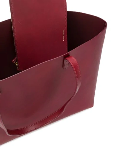 Shop Mansur Gavriel Large Tote In Red