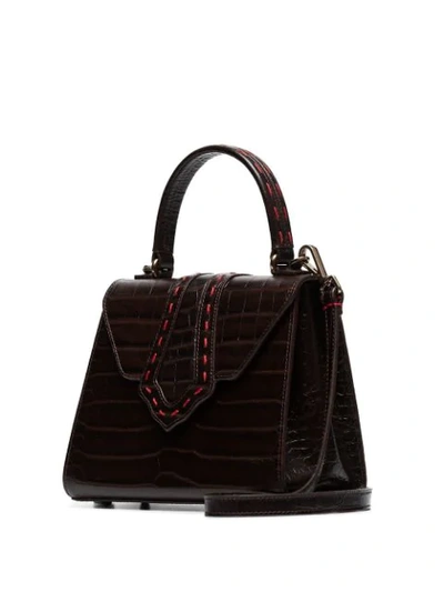 Shop Mehry Mu Fey In The 50's Croc-effect Bag In Brown