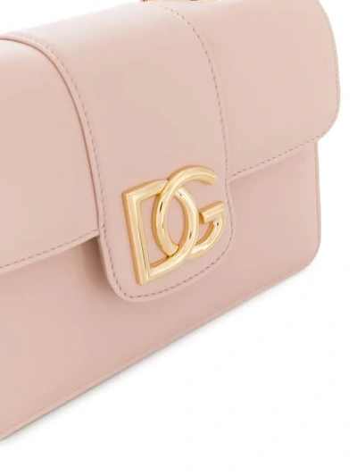 Shop Dolce & Gabbana Dg Plaque Crossbody Bag In Neutrals
