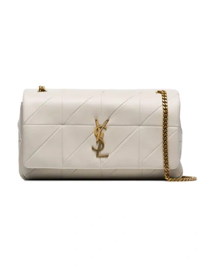 Shop Saint Laurent Jamie Medium Shoulder Bag In White