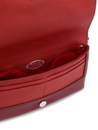 Shop Tod's Leather Crossbody Bag In Red