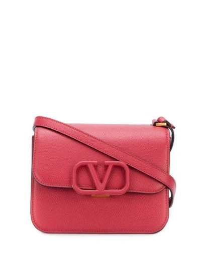 Shop Valentino Small Vsling Shoulder Bag In Red