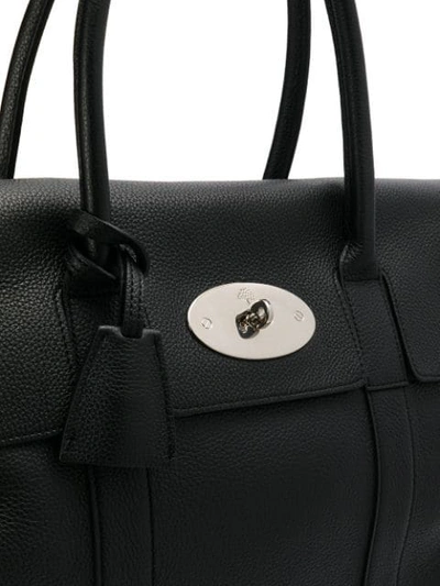 Shop Mulberry Bayswater Tote Bag In Black