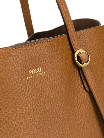 Shop Polo Ralph Lauren Large Lennox Tote Bag In Brown