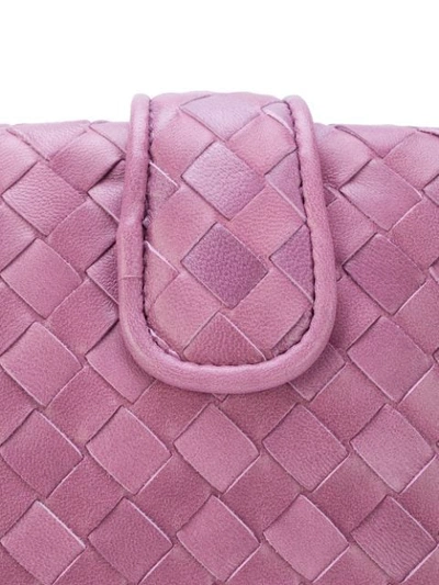 Shop Bottega Veneta Twilight Intrecciato Nappa Top The Lauren 1980 Clutch In Pink
