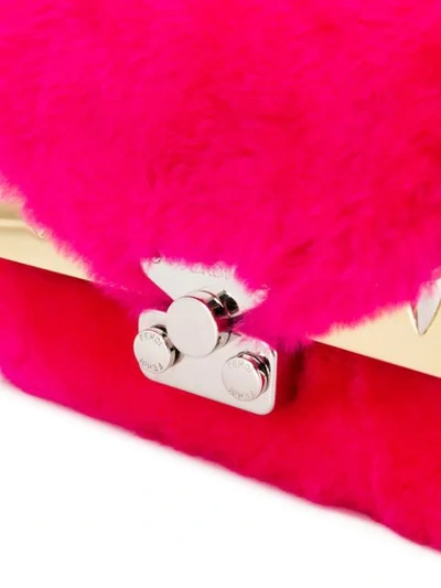 Shop Fendi Bag Bugs Goat-fur Shoulder Bag In Pink