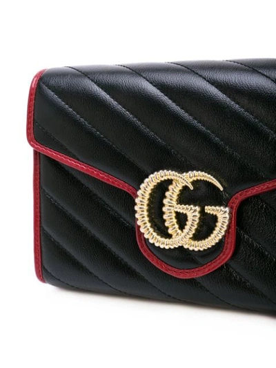 Shop Gucci Gg Marmont Shoulder Bag In Black