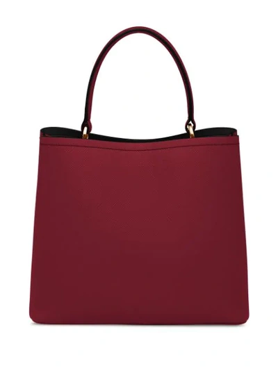 Shop Prada Panier Tote Bag In Red