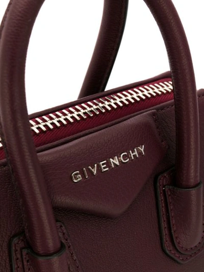 Shop Givenchy Antigona Mini Tote Bag In Red