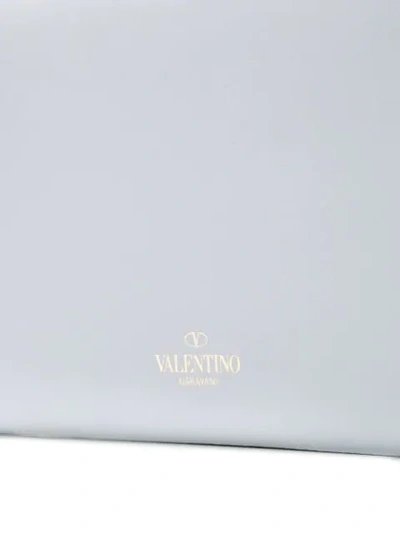 Shop Valentino Garavani Rockstud Shoulder Bag In Grey