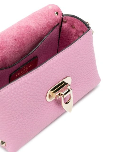 Shop Valentino Garavani Rockstud Mini Crossbody In Pink