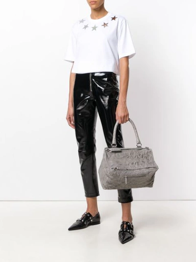 Shop Givenchy Medium Pandora Tote In Grey