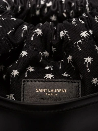Shop Saint Laurent Teddy Logo Tote Bag In Black