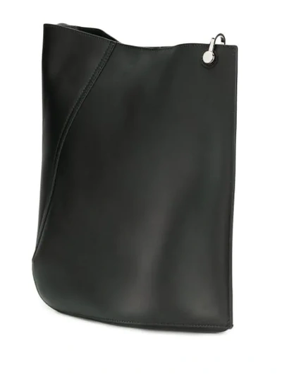 Shop Lanvin Asymmetric Shoulder Bag In Black