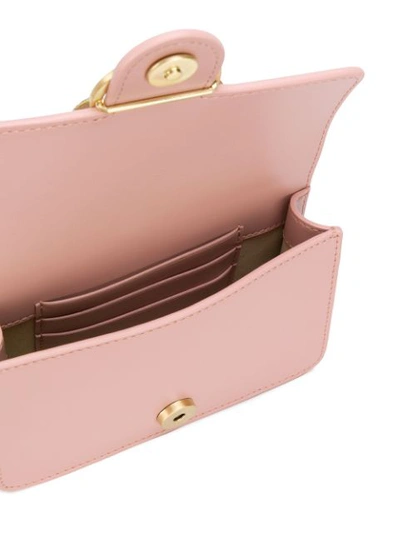 Shop Pinko Double Swallow Belt Bag In Pink