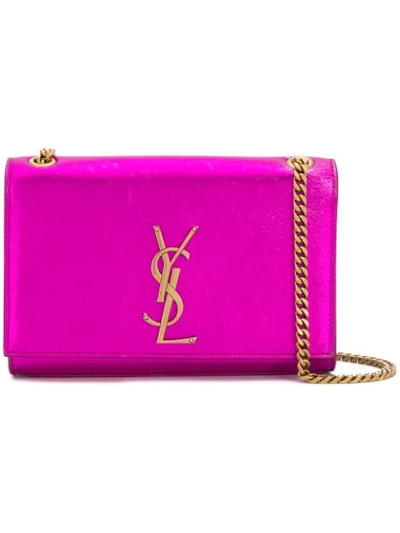 Shop Saint Laurent Small Kate Chain Bag - Pink