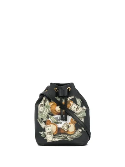 Shop Moschino Teddy Bear Bucket Bag In 3555