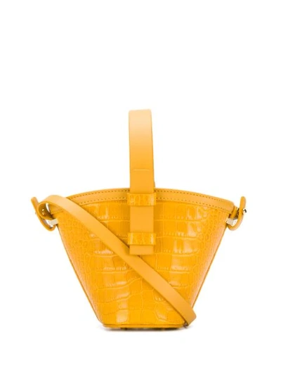 Shop Nico Giani Nelia Mini Croc Bag In Yellow