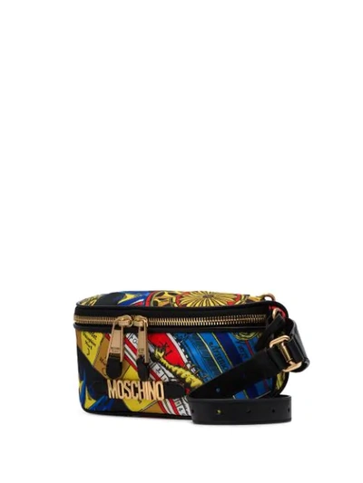 Shop Moschino Astrology Print Belt Bag In Yellow