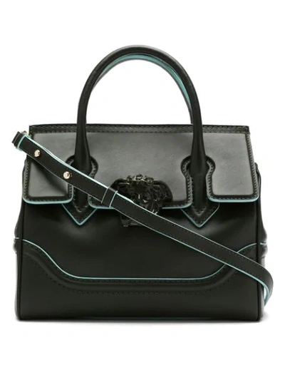Shop Versace Small Empire Tote Bag - Black